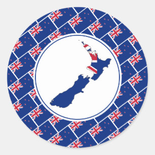 Adesivo Mapa da NOVA ZEALAND Na moda Aotearoa