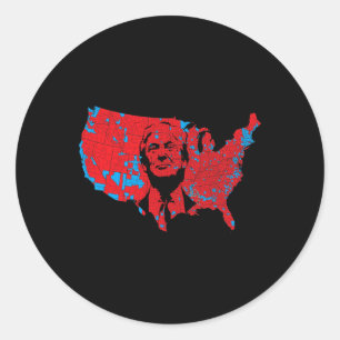 Adesivo Mapa Da Onda Vermelha Dos Eua Na Presidência Trump