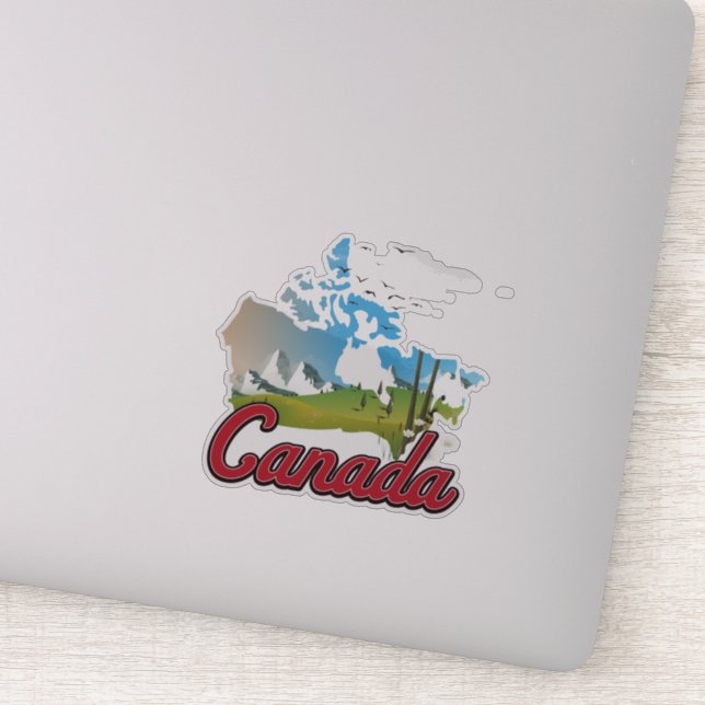Adesivo Mapa da Paisagem do Canadá (Detalhe)