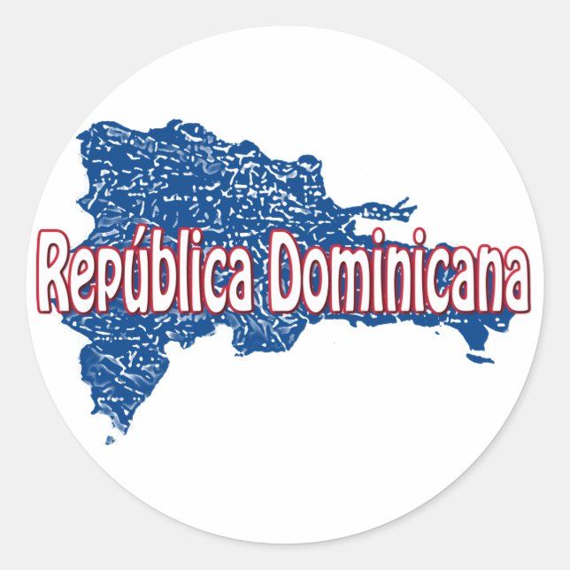 Adesivo Mapa da República Dominicana (Frente)