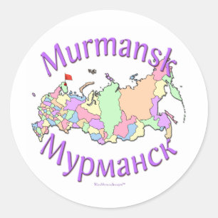 Adesivo Mapa da Rússia de Murmansk