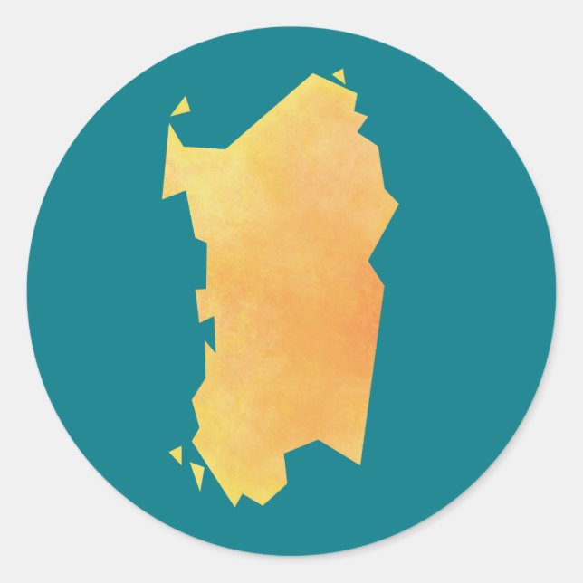 Adesivo Mapa da Sardenha (Frente)