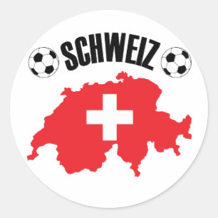 Adesivo Mapa da Suiça do Futebol Schweiz