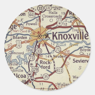 Adesivo Mapa da TN Knoxville