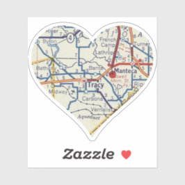 Adesivo Mapa da Vintage da CA do Love Tracy