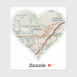Adesivo Mapa da Vintagem da Arizona do Cibecue