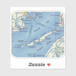 Adesivo Mapa da Vintagem do compartimento de Buzzards