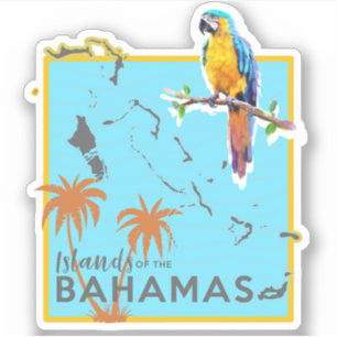 Adesivo Mapa das Vacinas de Papagaio Bahamas