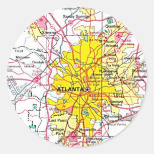 Adesivo Mapa de Atlanta