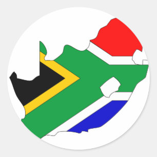 Adesivo Mapa de bandeira da África do Sul