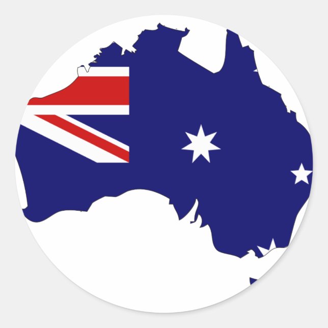 Adesivo Mapa de bandeira da Austrália (Frente)