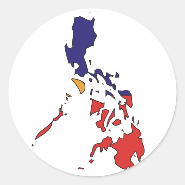 Adesivo Mapa de bandeira das Filipinas (Frente)