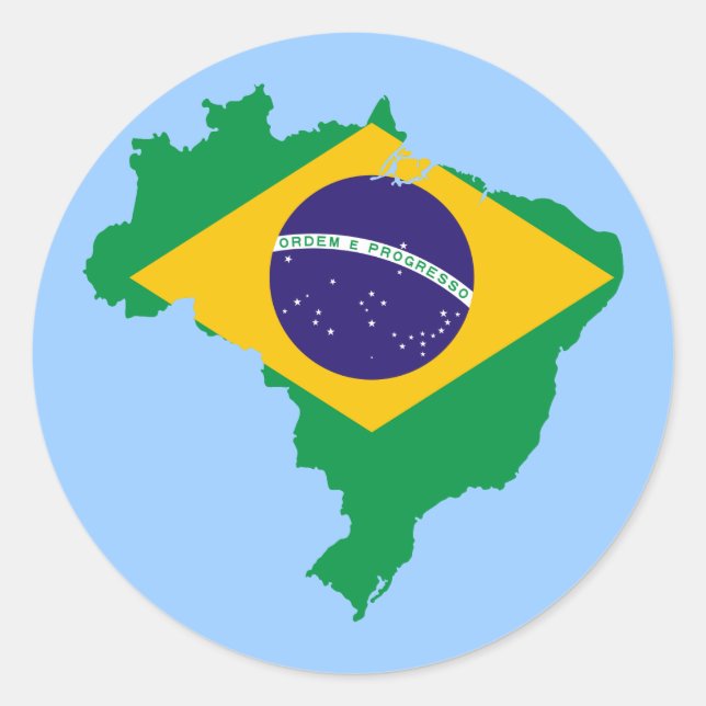 Adesivo mapa de bandeira do brasil (Frente)
