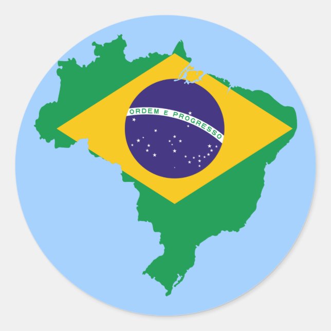 Adesivo mapa de bandeira do brasil (Frente)