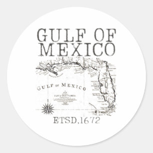 Adesivo Mapa De Bandeiras Do Golfo Do México, Funny Améric