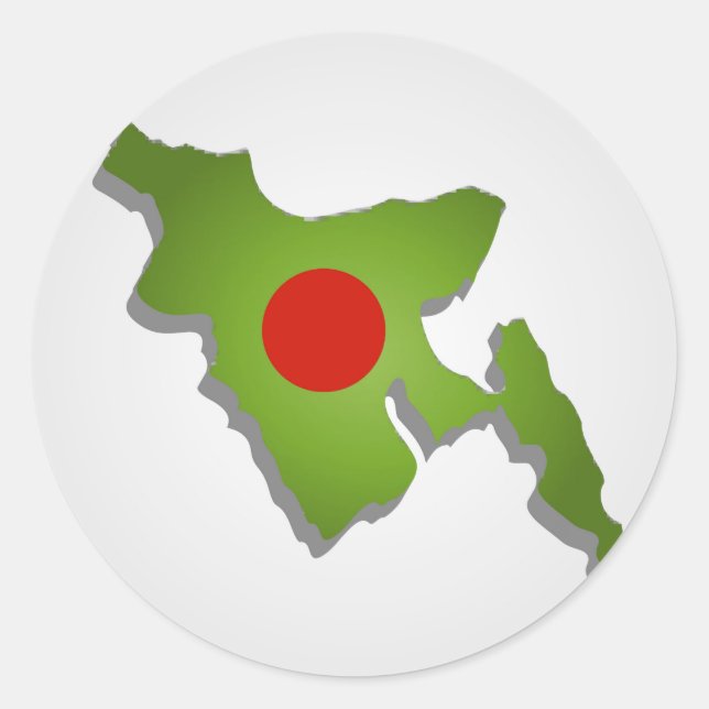 Adesivo Mapa de Bangladesh (Frente)