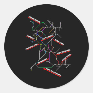 Adesivo Mapa de Barcos do Canal Narrowboat