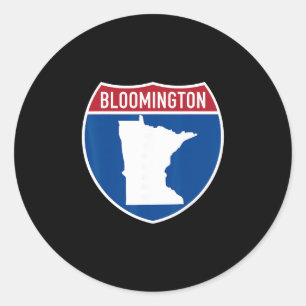 Adesivo Mapa de Bloomington Minnesota Sinal de Estrada Int