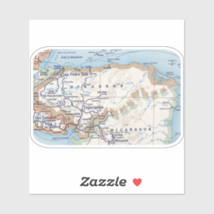 Adesivo Mapa de Honduras