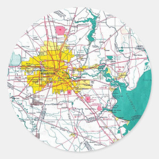 Adesivo Mapa de Houston