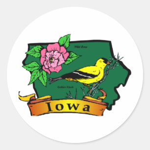 Adesivo Mapa de Iowa