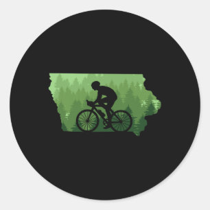 Adesivo Mapa De Iowa Ciclista De Montanha Bicicleta Mtb Ci