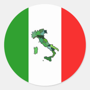 Adesivo Mapa de Italia e da bandeira italiana