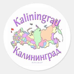 Adesivo Mapa de Kaliningrad Rússia