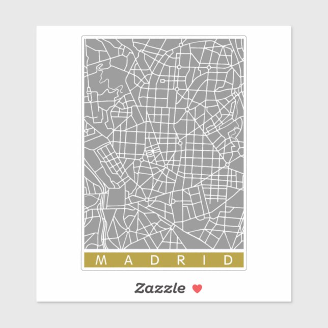 Adesivo Mapa de Madrid (Folha)