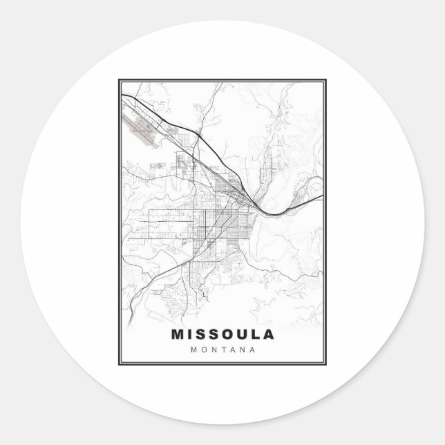 Adesivo Mapa de Missoula (Frente)