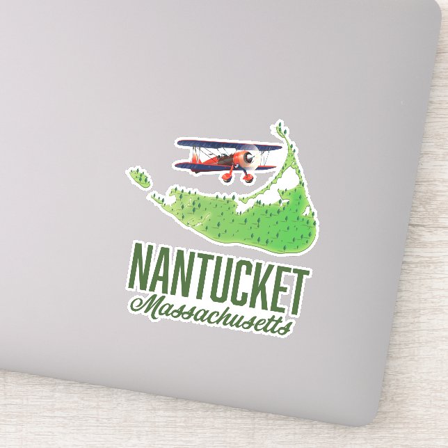 Adesivo Mapa de Nantucket Massachusetts (Detalhe)