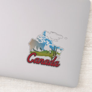 Adesivo Mapa de Paisagem do Canadá