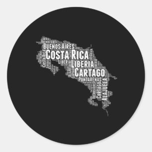 Adesivo Mapa de Países da Nuvem na Costa Rica