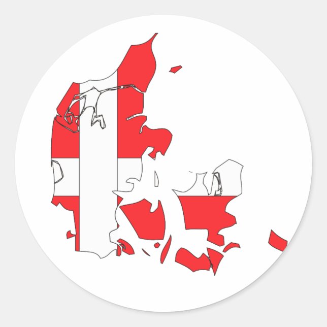 Adesivo Mapa de pavilhão da Dinamarca (Frente)