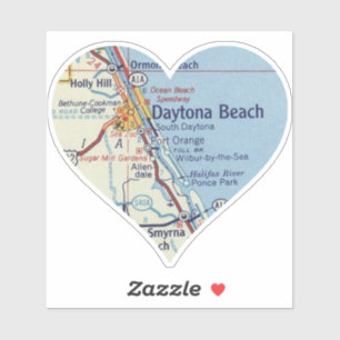 Adesivo Mapa de Praia do Heart Daytona