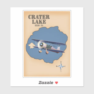 Adesivo Mapa de produtos para a colheita do Lago Crater Or