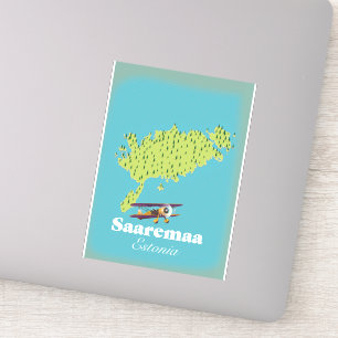 Adesivo Mapa de Saaremaa Estônia 