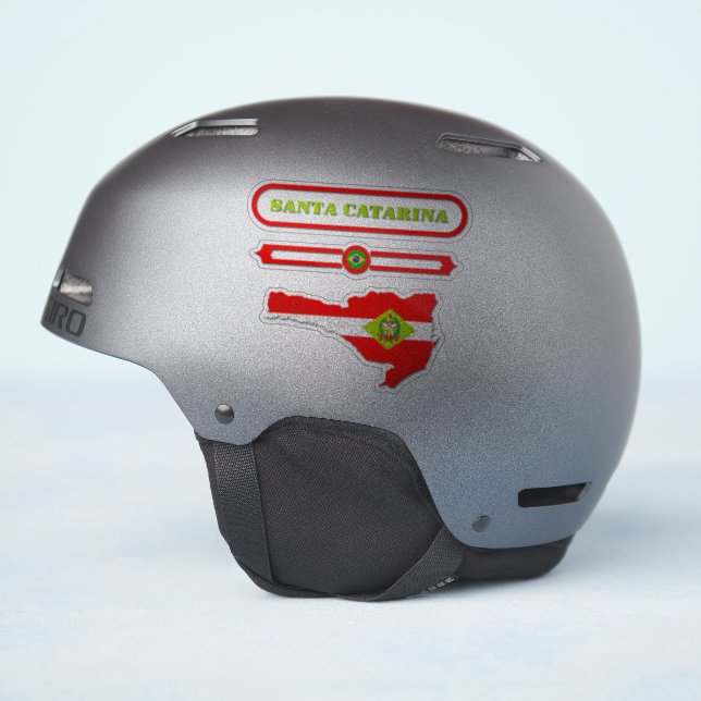 ADESIVO MAPA DE SANTA CATARINA. SAMER BRASIL (Lado do capacete)