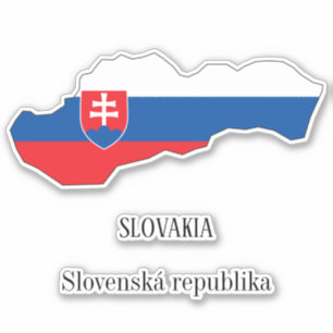 Adesivo Mapa de Sinalizador da Eslováquia