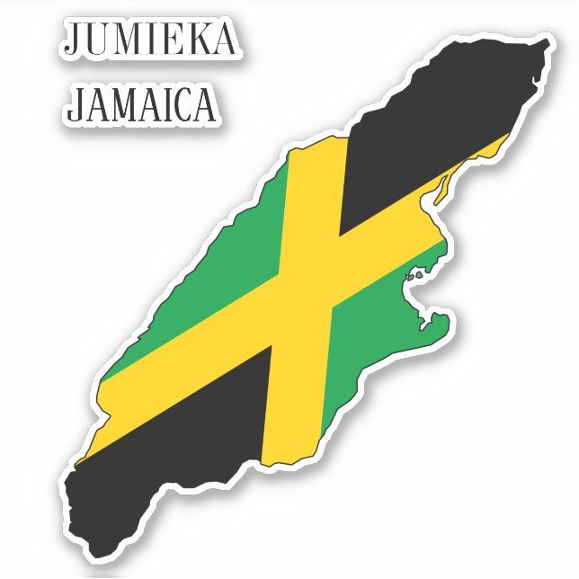 Adesivo Mapa de Sinalizador da Jamaica (Frente)