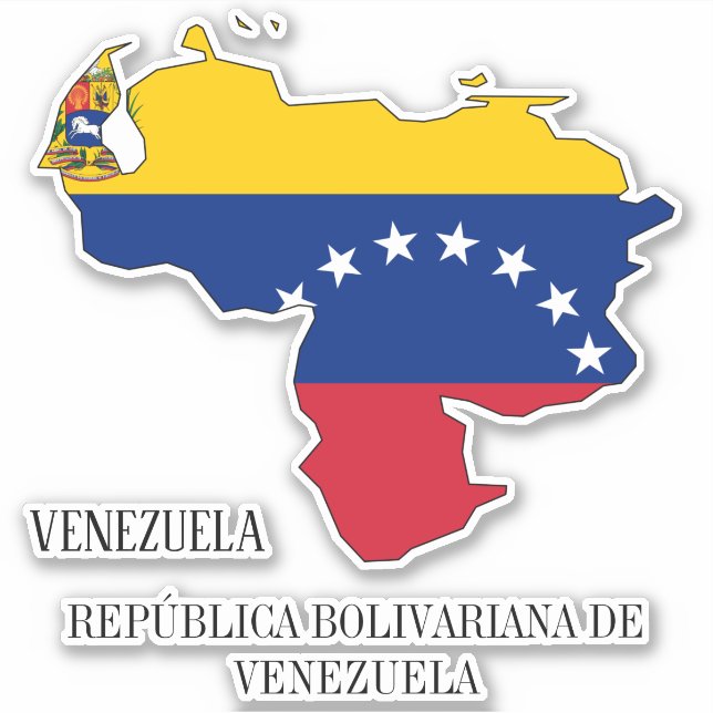 Adesivo Mapa de Sinalizador da Venezuela (Frente)
