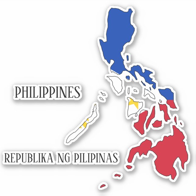 Adesivo Mapa de Sinalizador das Filipinas (Frente)