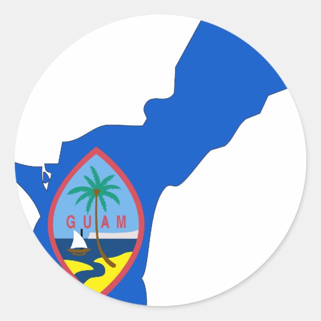 Adesivo Mapa de Sinalizador de Guam (Frente)