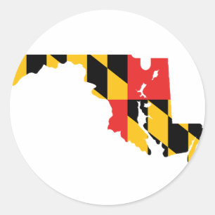 Adesivo Mapa de Sinalizador de Maryland