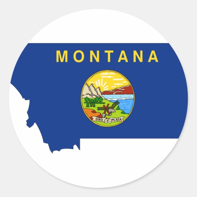 Adesivo Mapa de Sinalizador de Montana (Frente)