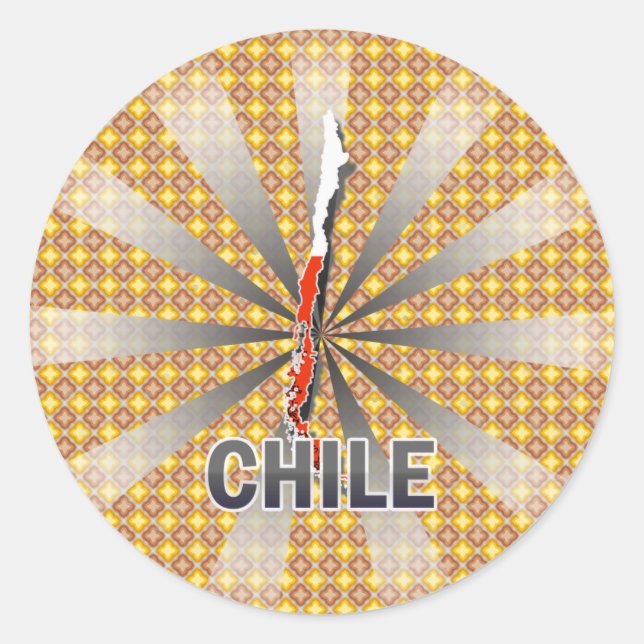 Adesivo Mapa de Sinalizador do Chile 2.0 (Frente)