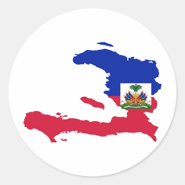 Adesivo Mapa de Sinalizador do Haiti HT (Frente)