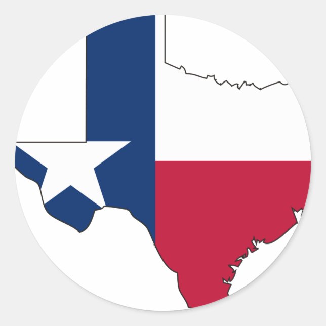 Adesivo Mapa de Sinalizador do Texas (Frente)