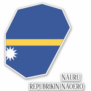 Adesivo Mapa de Sinalizador Nauru