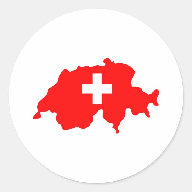 Adesivo Mapa de suiças (Frente)